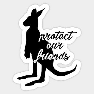 protect our friends - kangaroo Sticker